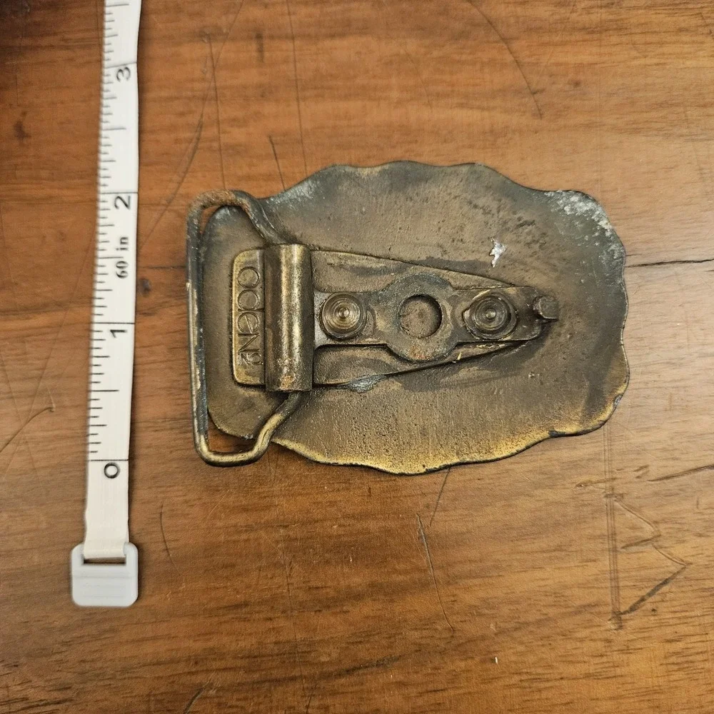 Vintage‎ Oden Inc Brass Bronze Belt Buckle Customized Name FRED